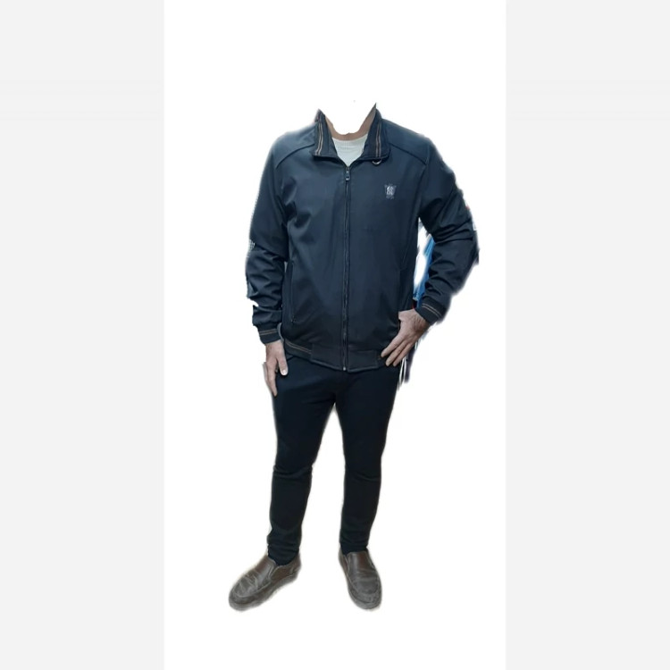 کاپشن مردانه مدل کتی جنس پارچه غواصی داخل پشم و شیشه رنگ بندی سرمه ای مشکی سایز L 2XL 3XL