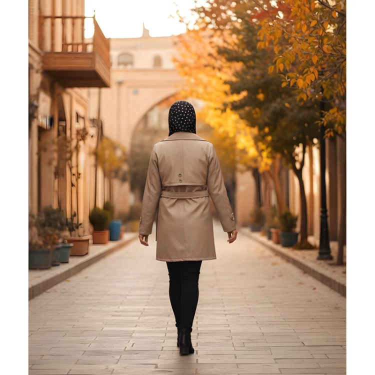 پالتو بارونی آستر دار زنانه