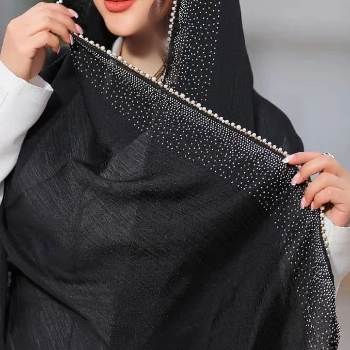 شال نگین دار مدل کارا در رنگ های مختلف سبز